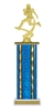 Wide Column<BR> Motion Football Trophy<BR> 12-14 Inches<BR> 10 Colors