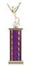 Wide Column<BR> Dance Squad Trophy<BR> 12-14 Inches<BR> 10 Colors