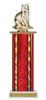 Wide Column<BR> Cat Trophy<BR> 12-14 Inches<BR> 10 Colors