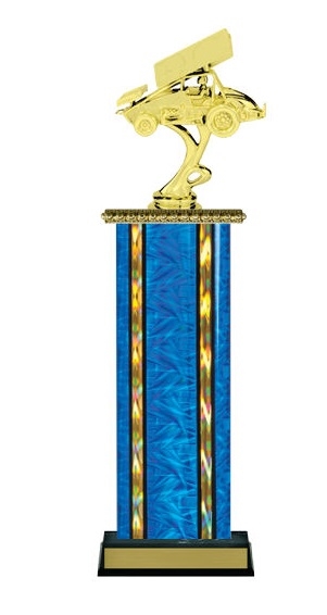 Wide Column<BR> Sprint Car Trophy<BR> 12-14 Inches<BR> 10 Colors