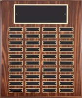 40 Plate<BR> Walnut Finish<BR> Perpetual Plaque<BR> 16x20 Inches