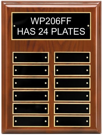 24 plate <BR> Walnut Piano<BR> Perpetual Plaque<BR> 12x15